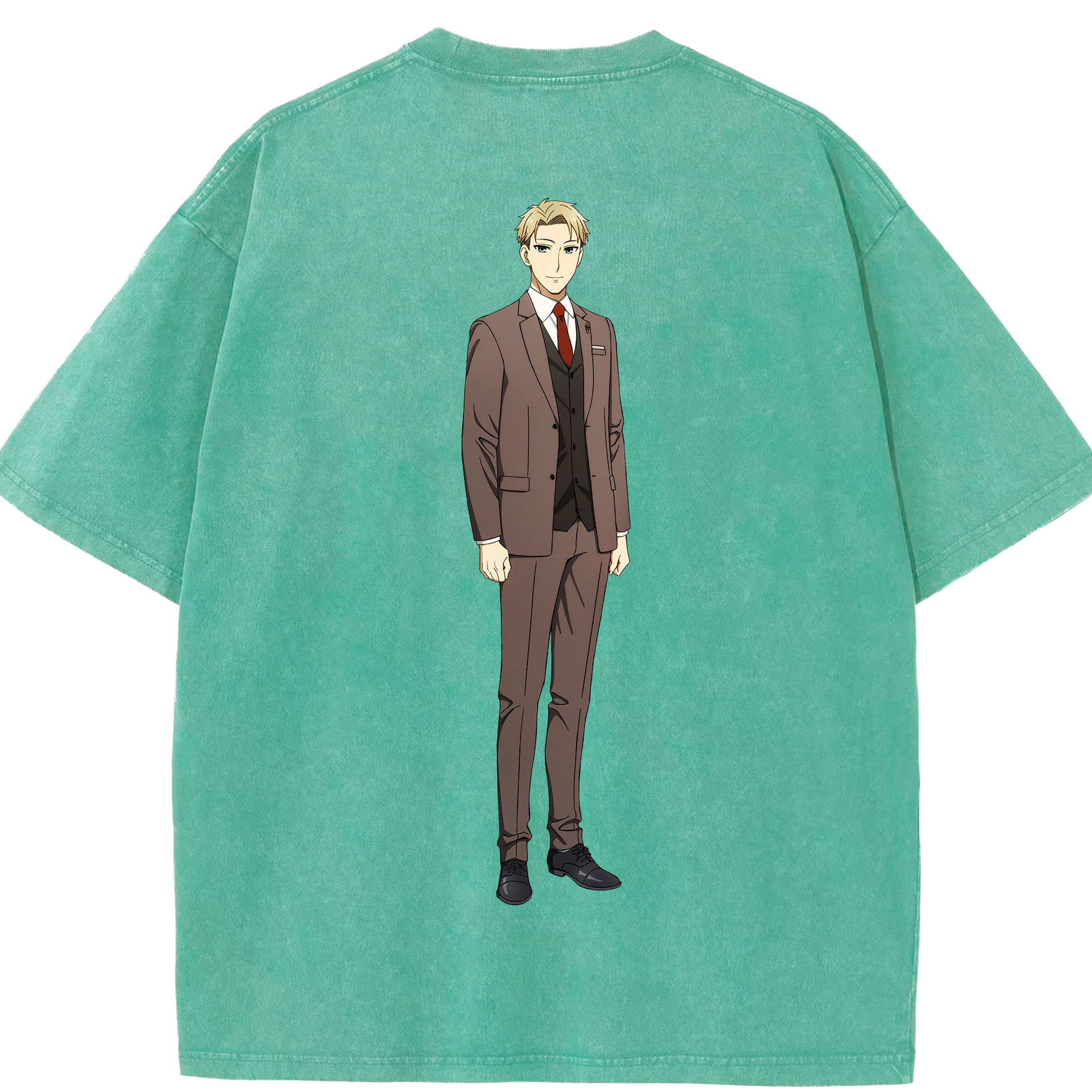 （画像用） SPY×FAMILY间谍家家酒 綿100% ヴィンテージ風 半袖Tシャツ（背面プリント）